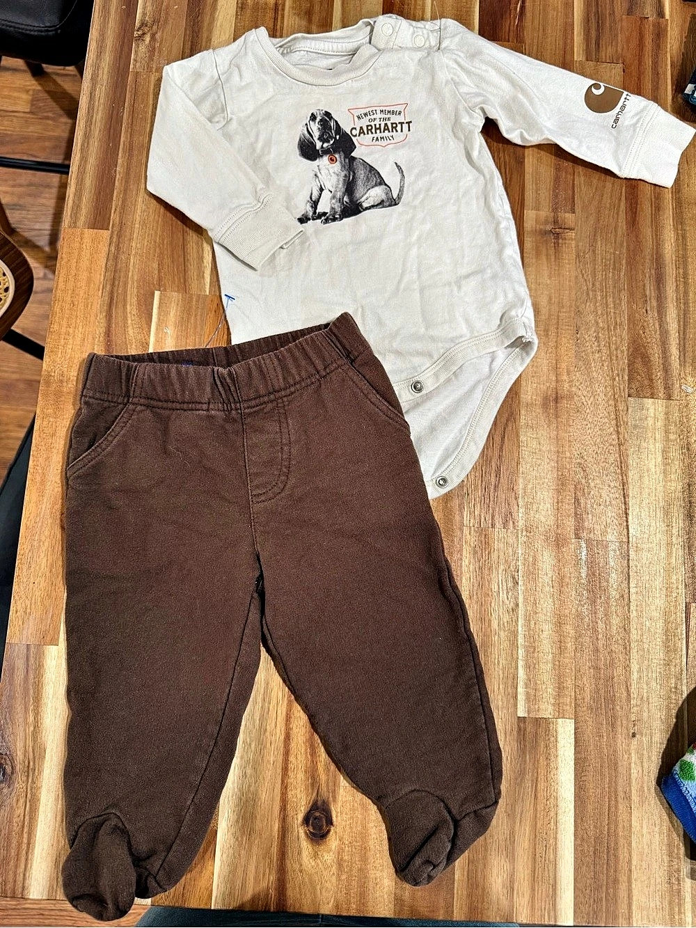 Carhartt/Timberland Baby 3-6M Brown & White Matching Set